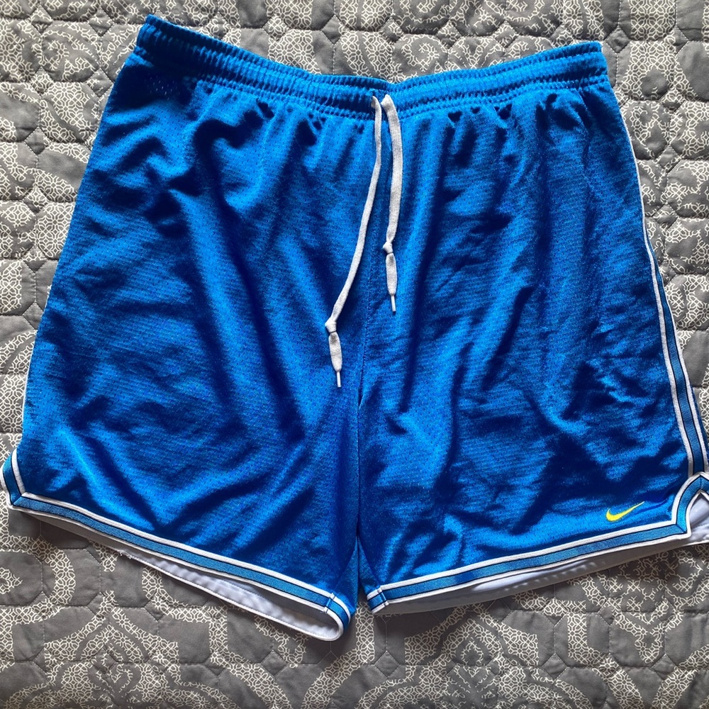 Nike basketball shorts in bright blue